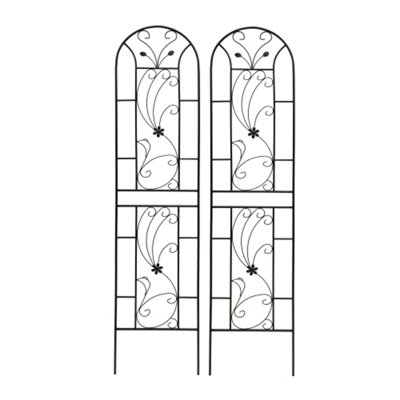 2 Pack Metal Garden Trellis Rustproof Trellis For Climbing Plants Outdoor Flower Support