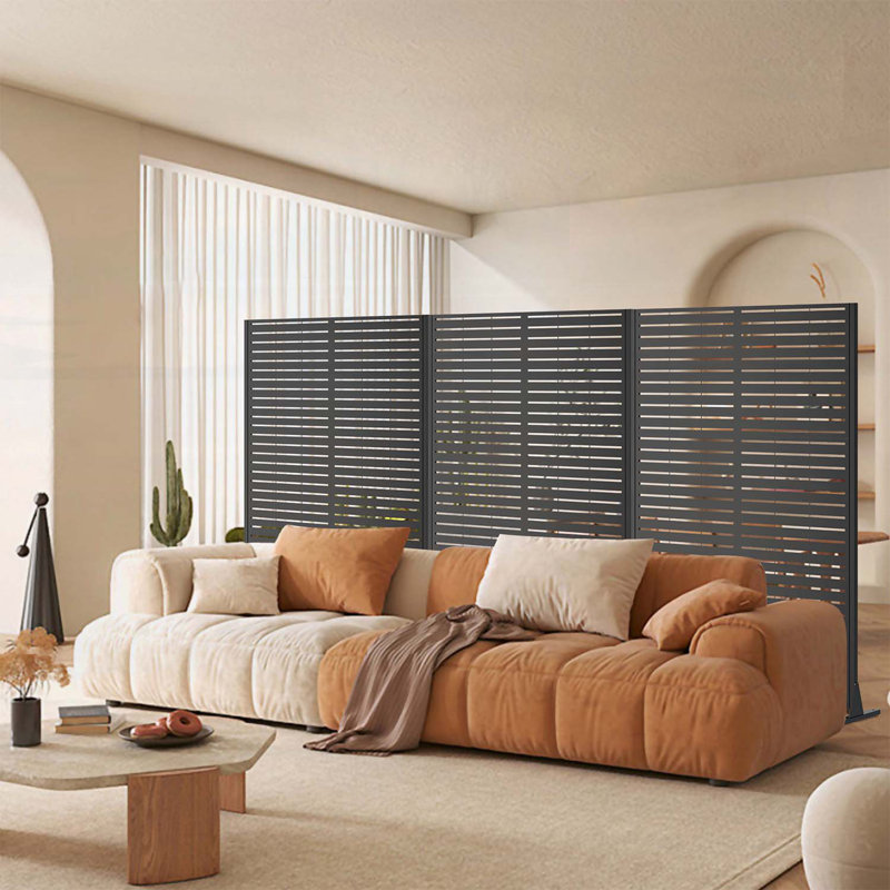 Écran d'intimité élégant en métal pour l'extérieur, idéal pour le patio et le jardin