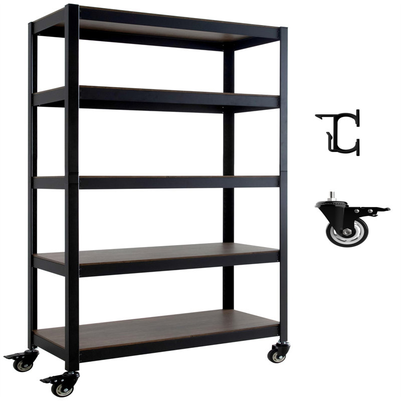 Chariot utilitaire Ã  roulettes, H 69,49 po x l 36,18 po x P 16,5 po, Noir