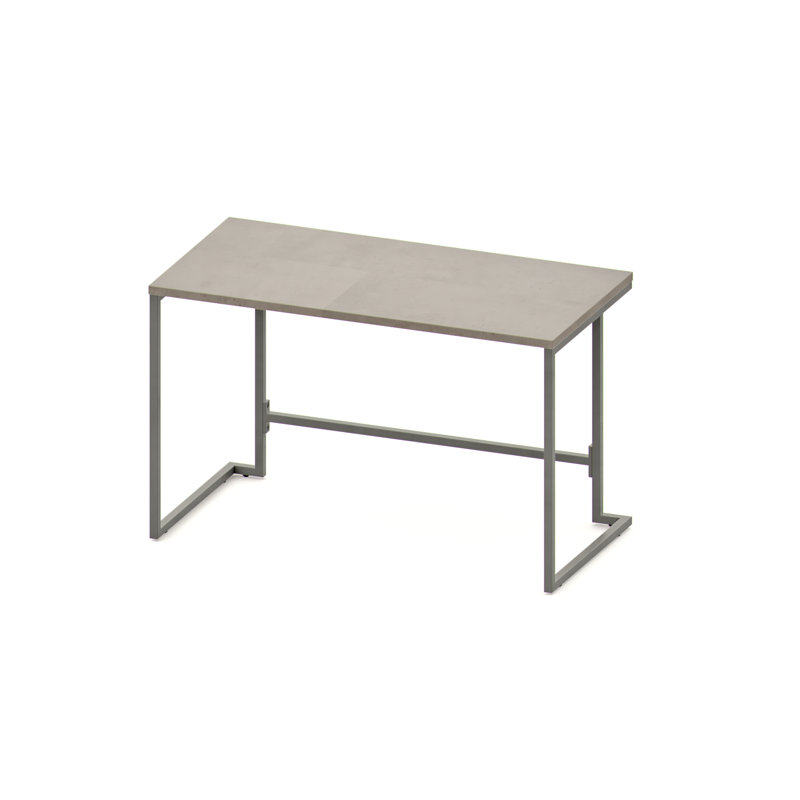 120cm Rectangle Writing Desk, Anthracite, Concrete Grey, 75cm H x 160cm W x 60cm D