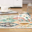 Rectangle Floral Washable Area Rug-1817852604