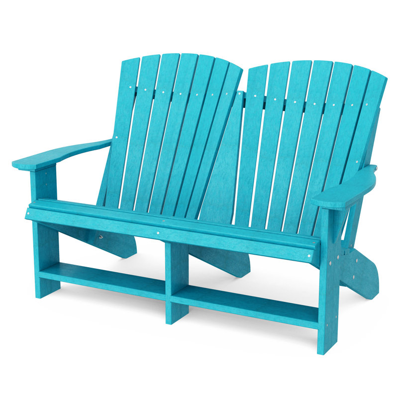 Heritage Double Adirondack Chair, Aruba Blue
