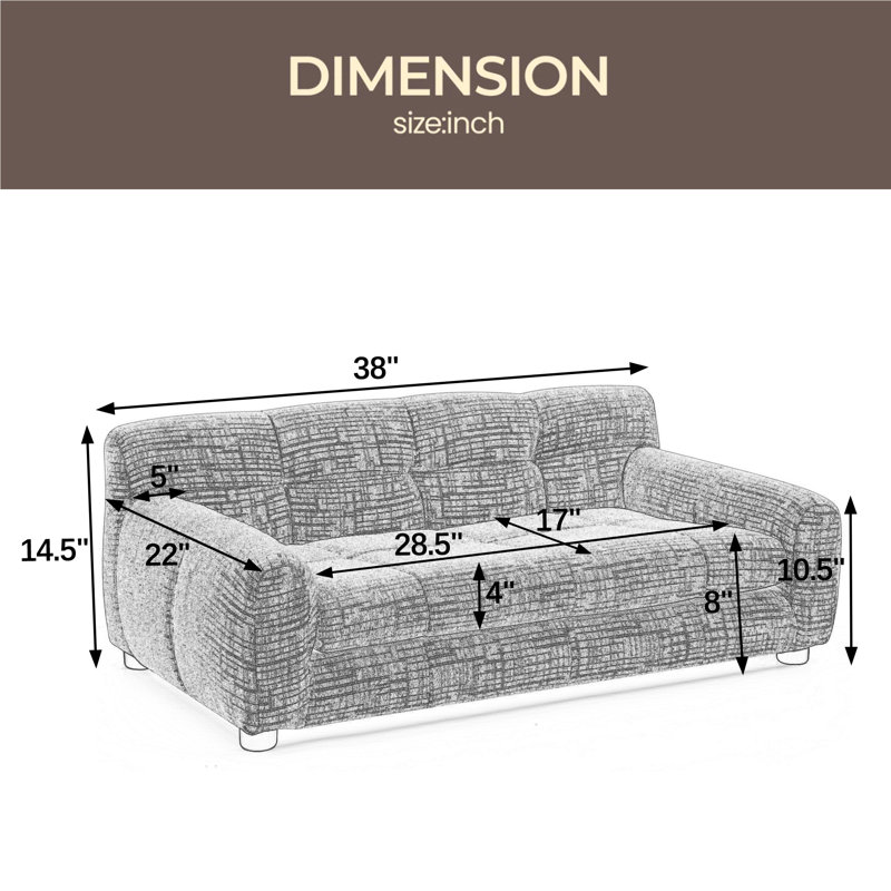 Soft And Comfortable Pet Sofa With Backrest And Armrests, Suitable For Modern Rectangular Pet Sofas For Small And Medium-Sized Dogs