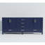 Meuble-lavabo double bleu marine l 80 po x P 22 po - comptoir en marbre, bois massif, fermeture en douceur et égratignure et teinture, 2 armoires, 6 tablettes ouvertes pour un rangement sophistiqué avec structure en bois, surface, beaucoup-1313462702