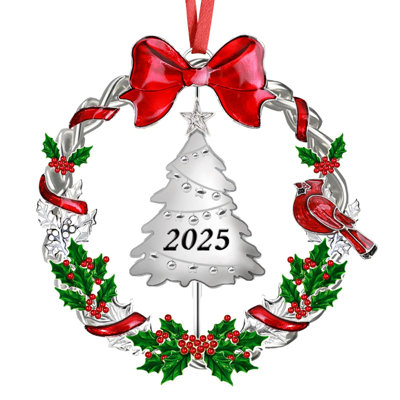 2025 Christmas Ornament - Rotatable Tree Design, Dated 2025 Engraving, Durable Metal, Holiday Decor & Keepsake Gift