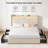 Bed Frame With Rgb Led Lights, Upholstered Bed With Drawers And Charging Station-324923219-324923230
