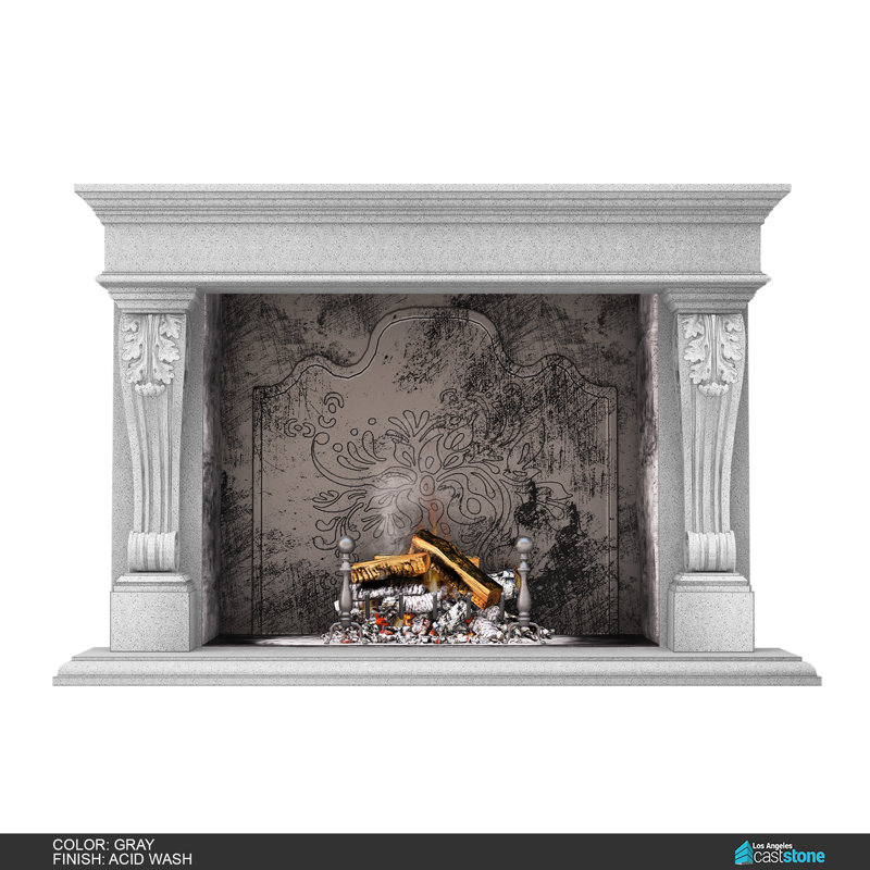 Venice Fireplace Surround, Acid Wash Gray