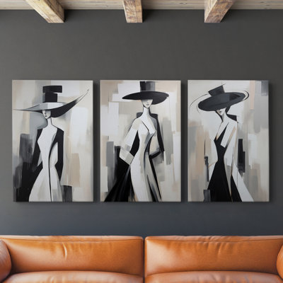 Feminine  Series  XXXI  -Premium Gallery Wrapped Canvas Set -Ready to Hang
