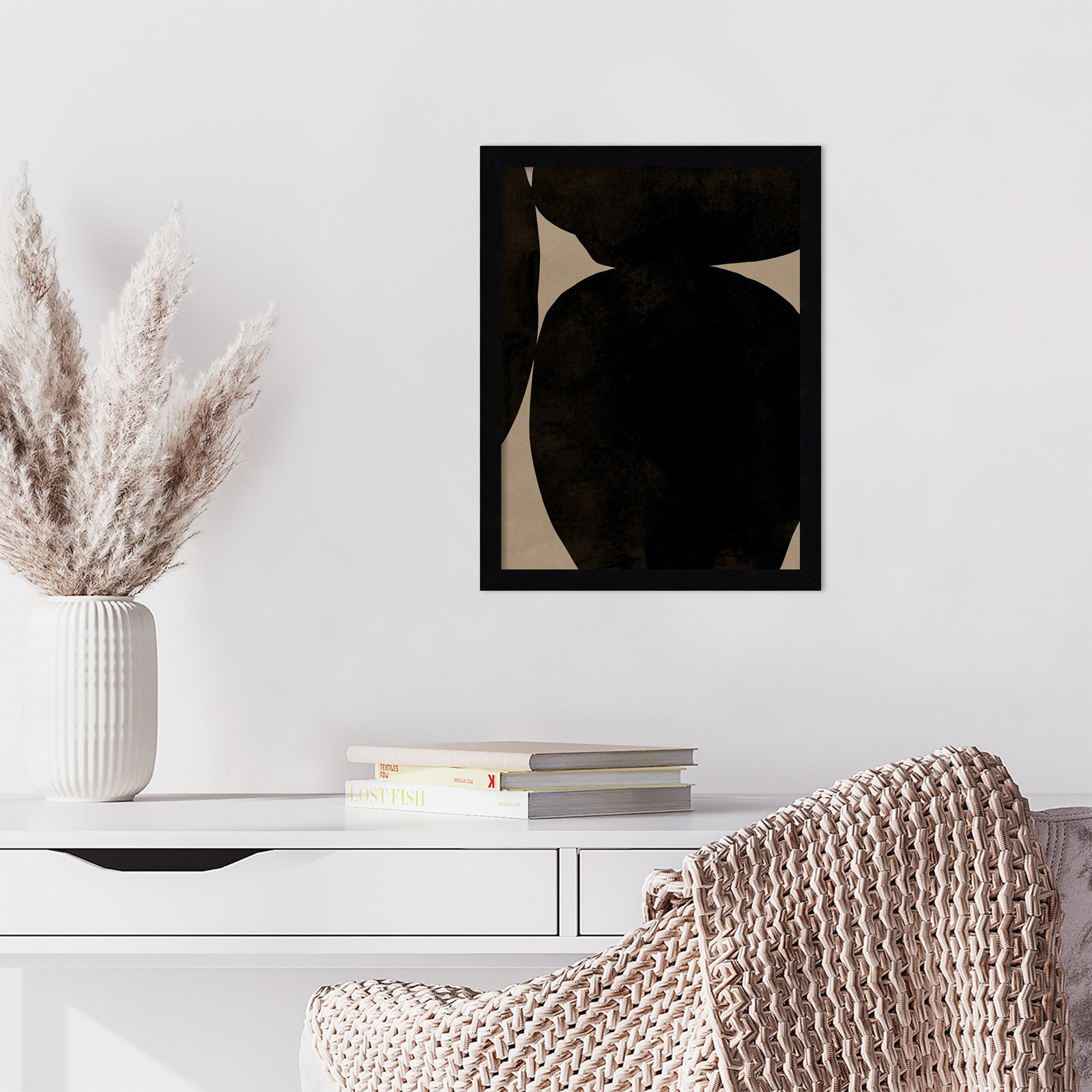 Heirloom Orbs II by Jacob Green, Black, 17" H x 13" W x 1" D