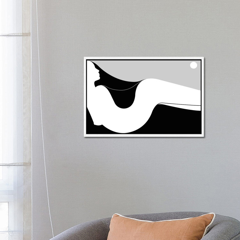 Dune 1 Piece Wall Art on Canvas, 66.04 cm H x 45.72 cm W, White Framed