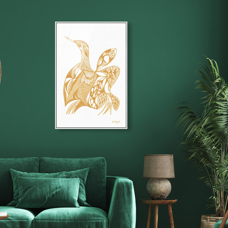 Manuel Roman - Goose Print by Oliver Gal, 31"H x 21"W, White Floater Frame