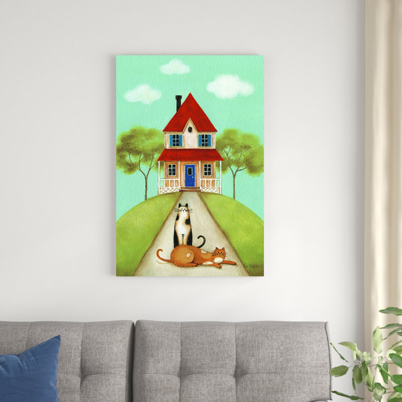 «My Home V» par Lisa Audit - art textuel sur toile tendue, H 36 po x l 24 po x P 1,25 po