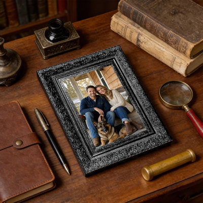 Black 3 PCS Traditional Picture Frame for 5" x 7" Photos and Gallery Wall Decor