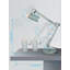 Lampe de table haute réglable de 79 cm (31 pouces) en métal, avec bras articulé et fini bois, douille E26 25 W max., verte-1160387413