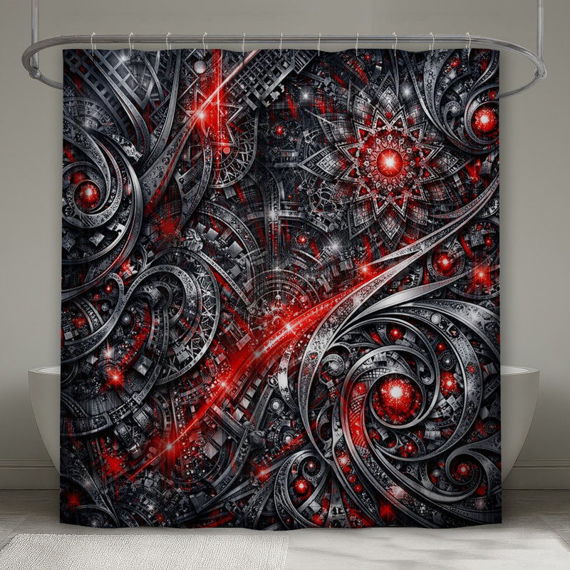 Rideaux de douche Intricate Fractal Artwork, 70in W x 72in H
