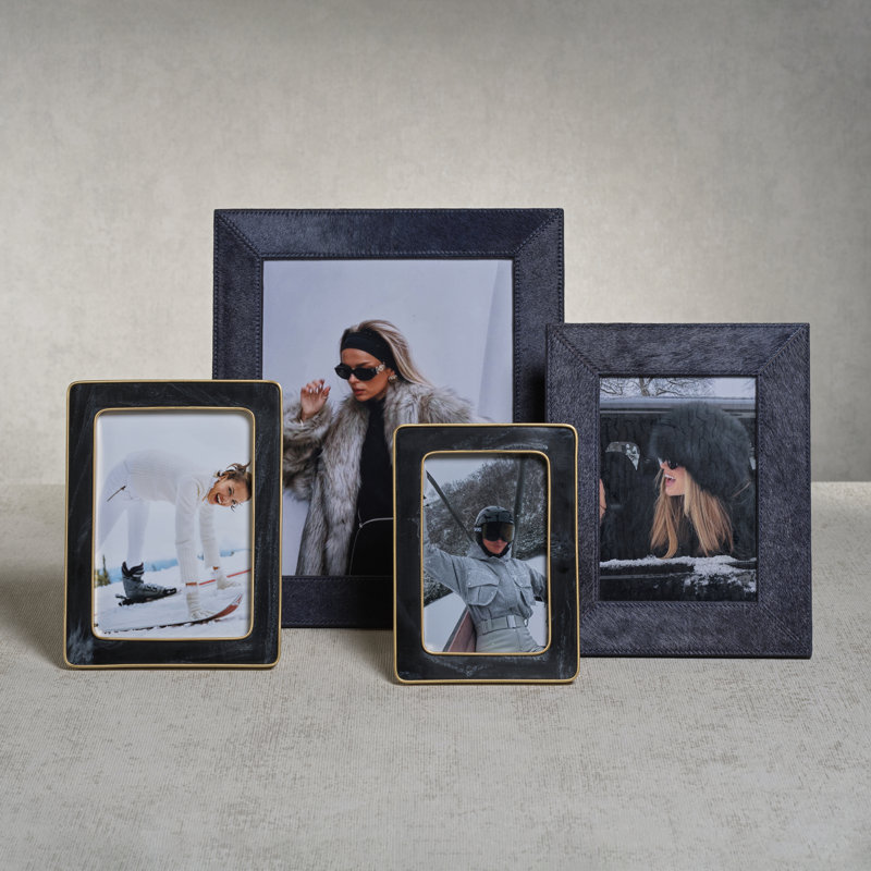 Cadre photo en cuir Rutbeek, 5 po x 7 po, Bleu