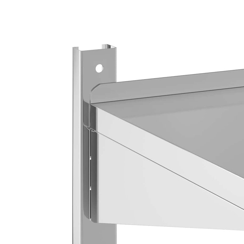 Alisone Stainless Steel Bracket Shelf, 60cm H x 75cm W x 40cm D