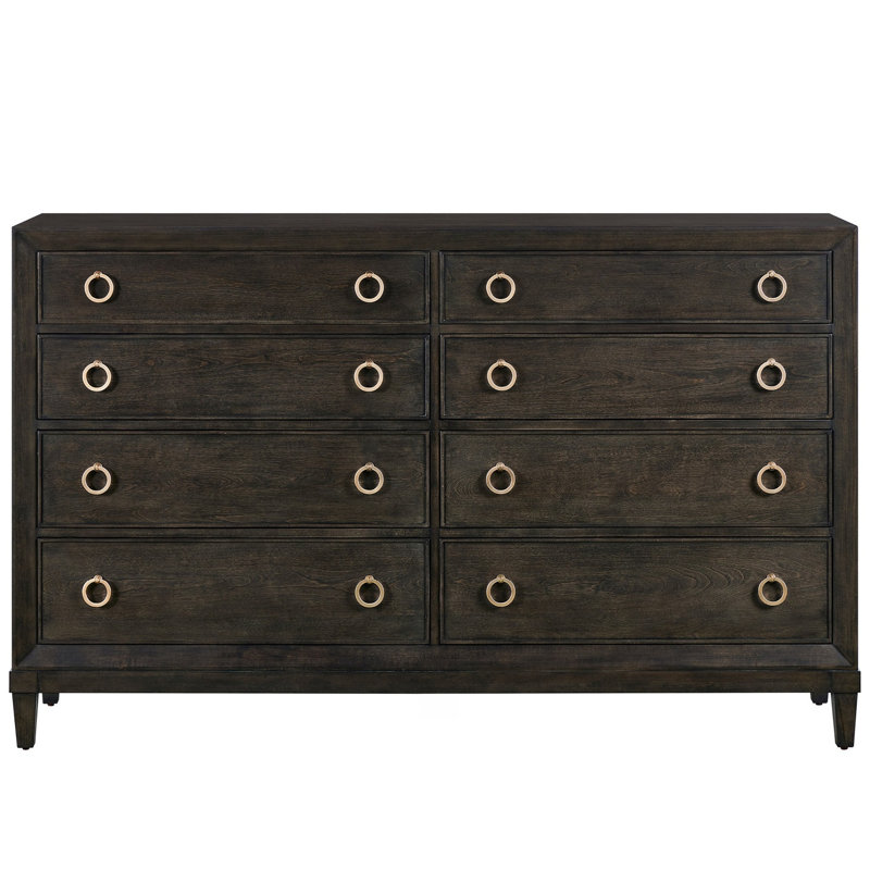 Fenwick 69" Wide Dark Finish 8-Drawer Dresser