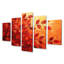 Automne, coucher de soleil, feuille d'érable I - coucher de soleil, art mural traditionnel sur toile, diamant