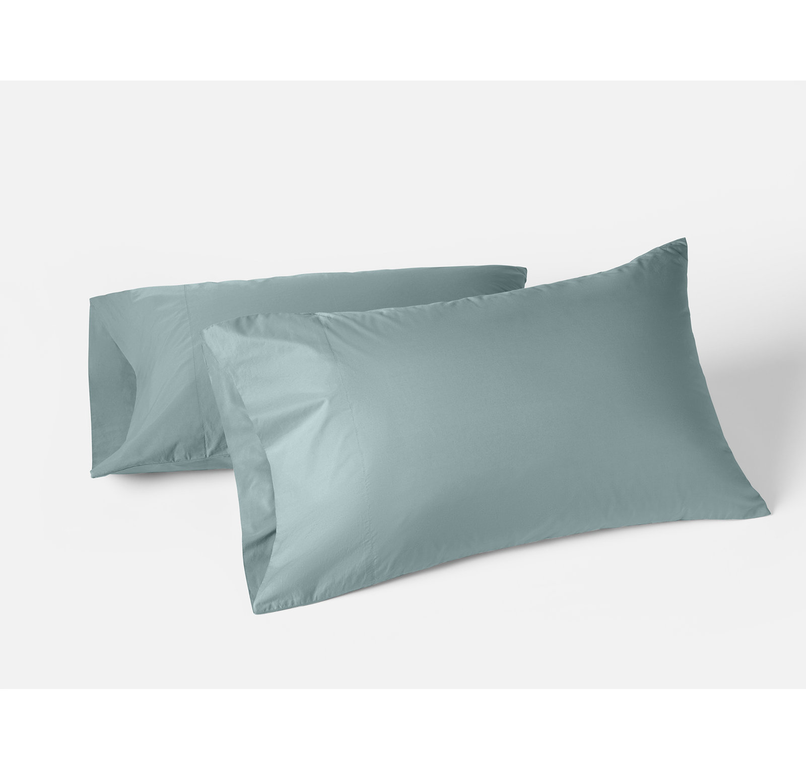 Refined Organic Percale - Set of 2, King Pillowcase, Pacific Blue