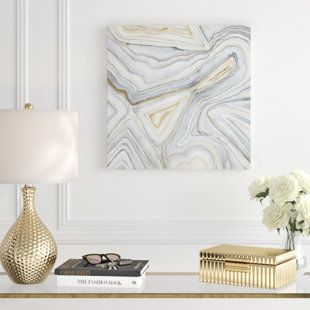 Agate Abstract I by Megan Meagher - Wrapped Canvas Painting