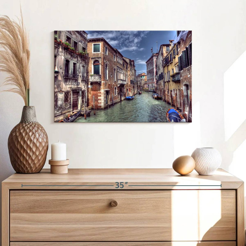 Lilie Venice Street Canal, H 16 po x l 24 po