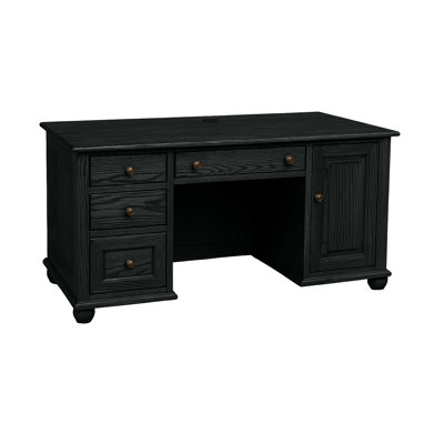 Modern Oak Solid Wood Computer Desk with CPU storage