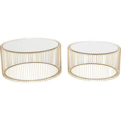 2-piece coffee table set Wire