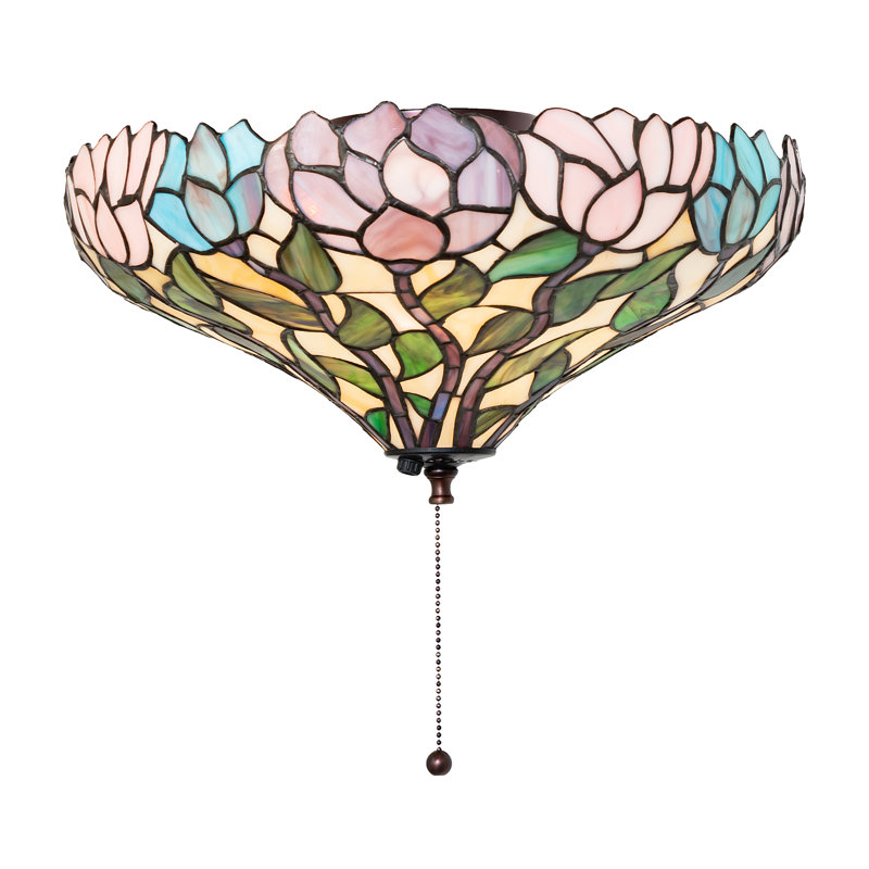 16" Wide Wisteria Fan Light Fixture