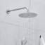 Douche murale noire matte - système de 10 pouces avec douchette à 5 jets et barre coulissante pour robinets de douche