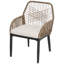 Ensemble de chaises de patio avec coussins à fermeture à glissière, rotin torsadé