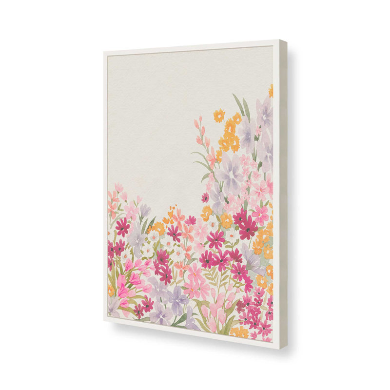 «Garden Spray II» par Grace Popp, reproduction d'art, H 18 po x l 12 po, Blanc