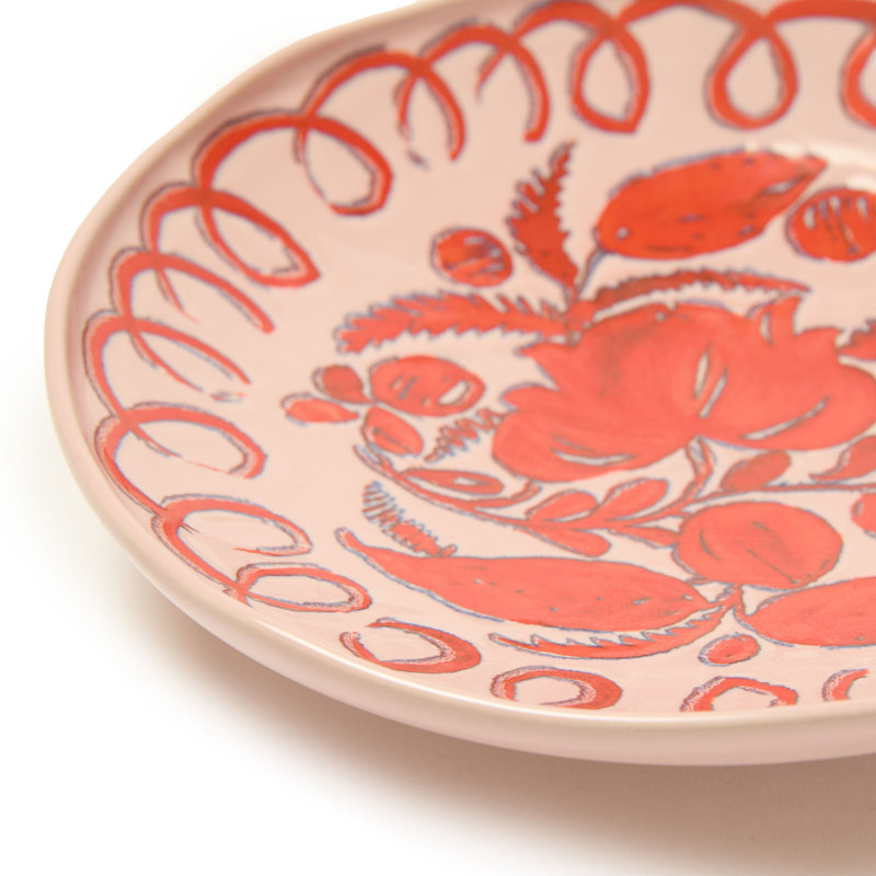 Amalfi Pasta Bowl - Pink - 9.1", Pink