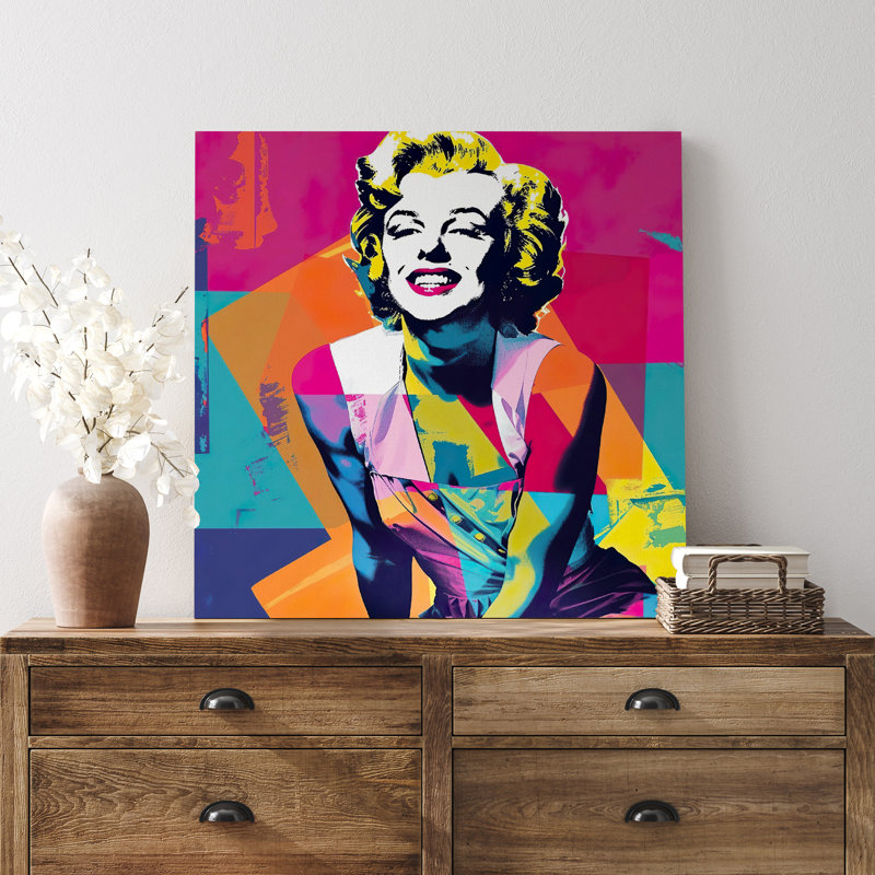 Pop Pop Street, Marilyn Monroe, Graffiti, Toile tendue, H 16 po x l 16 po