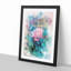 Colourful Water Lily in Abstract - Picture Frame Graphic Art Print-55686312-55686317