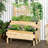 Outsunny Raised Garden Bed With Trellis, 2 Tier Wooden Elevated Planter Box With Legs And Metal Corners For Vegetables, Flowers, Herbs, Natural
