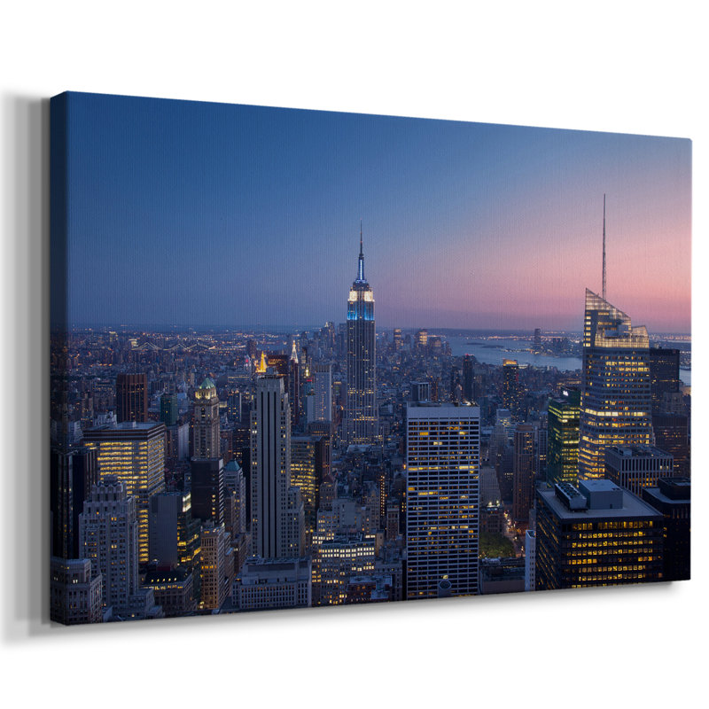 Vue du crépuscule sur Manhattan - galerie Cavas, 18 x 27