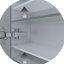 36 po Armoire à pharmacie en aluminium argenté avec miroir, DEL, horloge, conception biseautée, tablettes à haute densité de brouillard d'eau