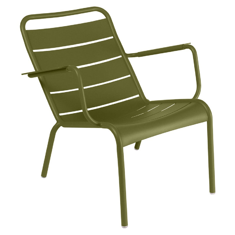 Luxembourg Aluminum Outdoor Lounge Chair, Pesto