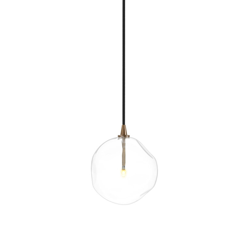 Jussica 1 - Light LED Pendant, 124" H x 7.75" W x 7.75" D, Heritage Bronze Brass