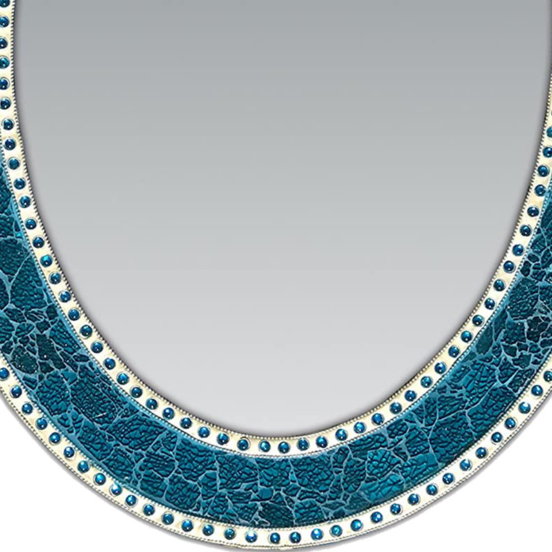 Kilmore Oval Wall Mirror, Turquoise