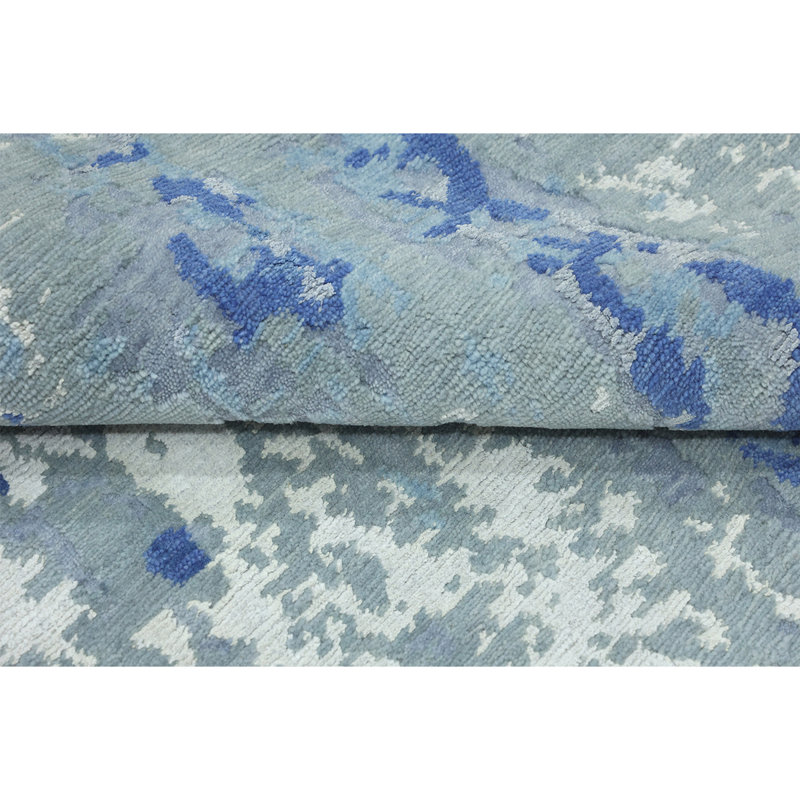 Hand Woven Wool Area Rug, Rectangle 8' x 10'