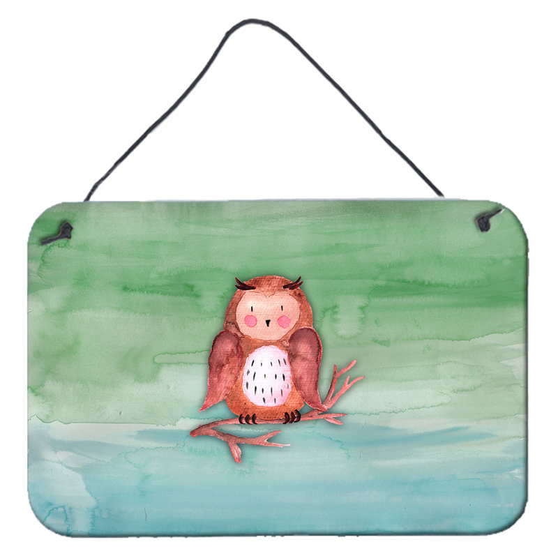 Décoration murale aquarelle hibou