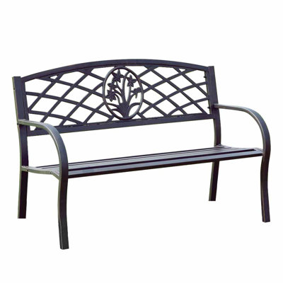 Banc de jardin en acier Schuler