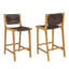 Tabouret de bar d'extérieur en bois d'acacia