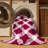 Machine Washable Checkered Red Area Rug-1917023329