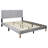 Bliss Light Gray Full Platform Bed