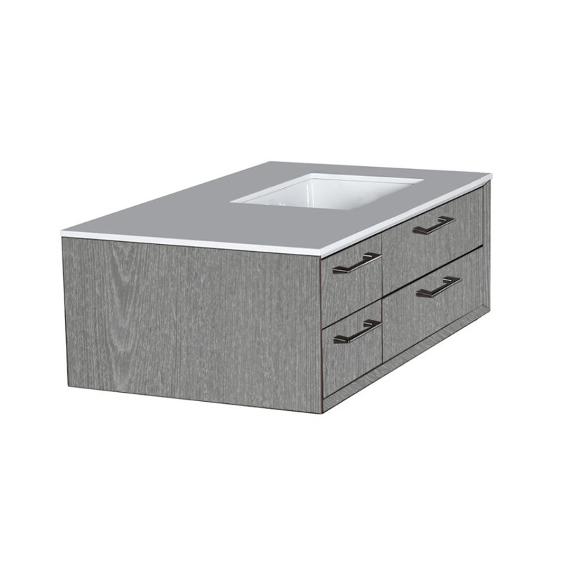 Gemelli 36'' W Vanity Top, Satin White