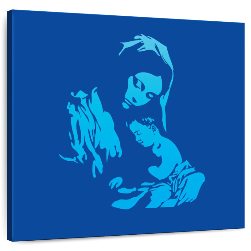Javetta, Mère Marie et Jésus, H 16 po x l 16 po