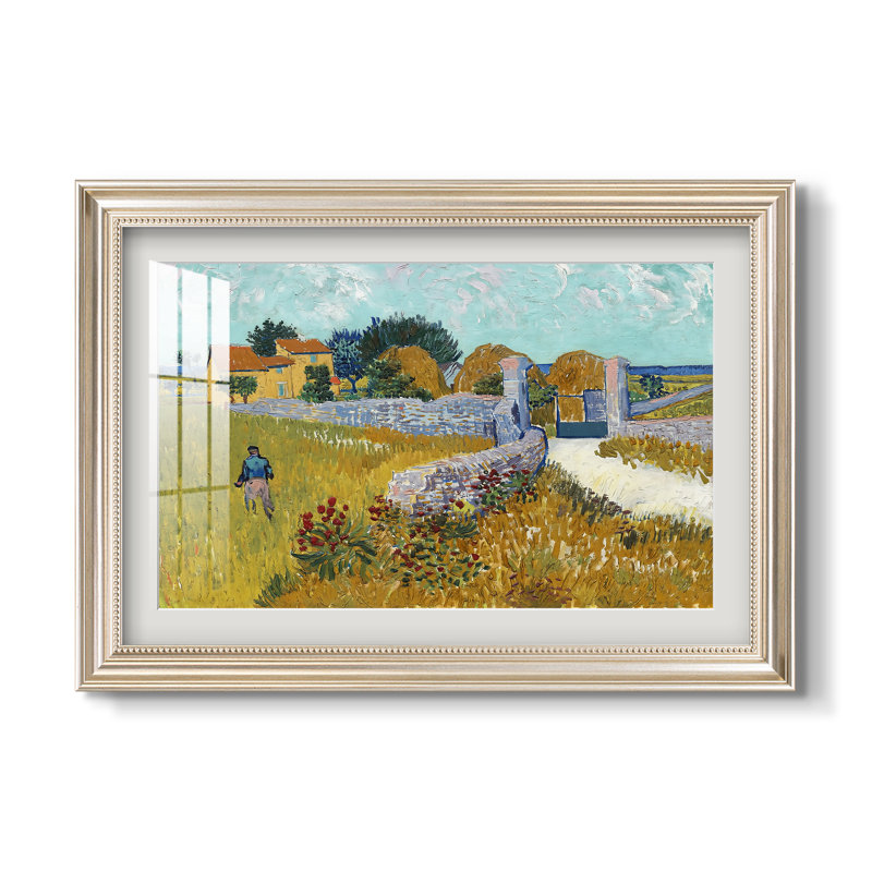 Ferme en Provence, 1888 - Vincent van Gogh - Reproduction encadrée sur mesure, 16x22 INNER SIZE, Framed Print with Mat